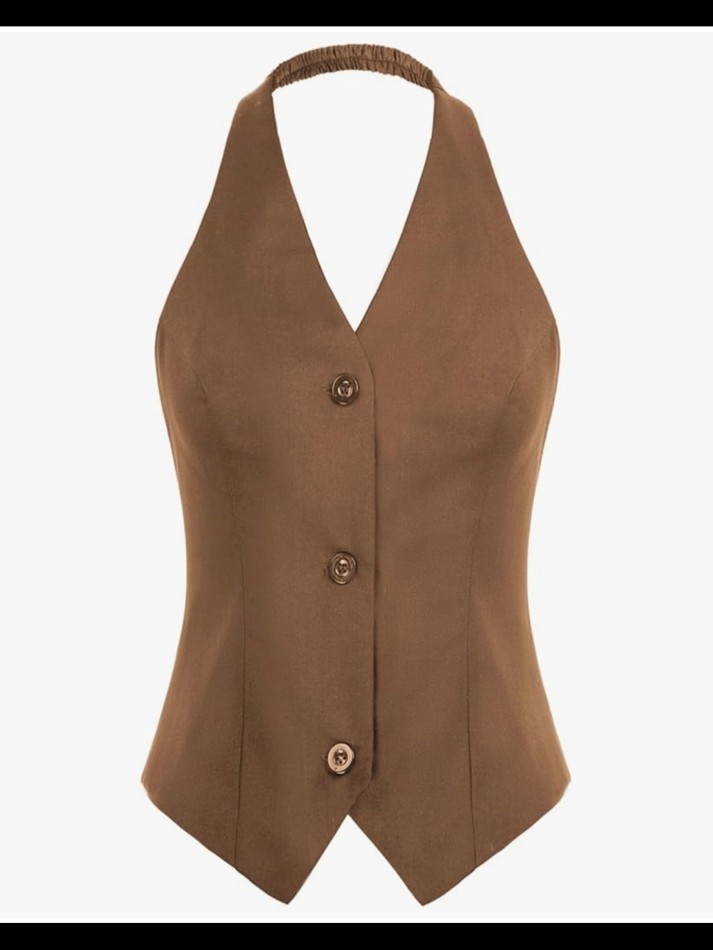 Brown Halter Vest for Women